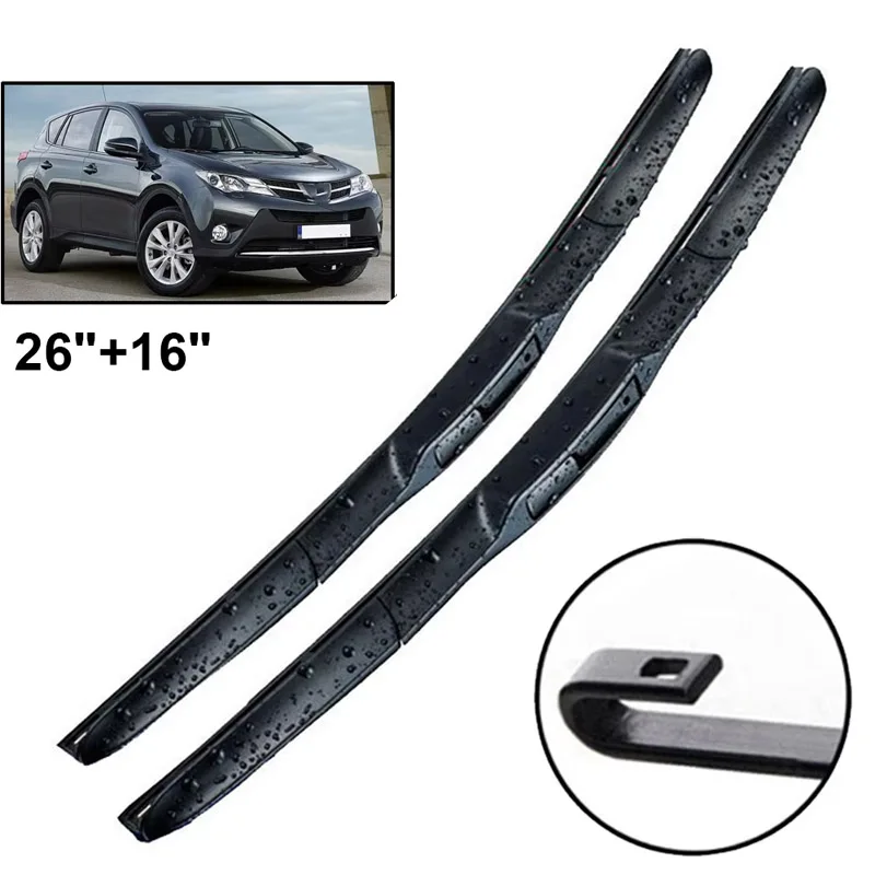 

Wiper Front Wiper Blades Set For Toyota RAV4 XA40 2013 - 2018 Windshield Windscreen Window Rain Brush 26"+16"