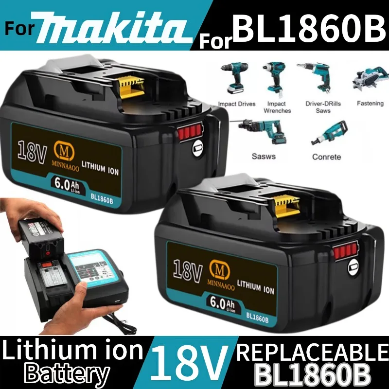 

Original For Makita 18V Battery Rechargeable, Double Runtime for BL1830 BL1840 BL1850 for Makita Power Tool Battery