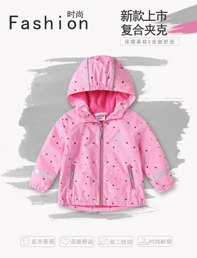 HONEYKING Baby-Regenanzug Kinderbekleidungsset Wasserdichter Overall Mädchen-Jumpsuit Jacke und Hose Kombi für Kinder – Detail 2
