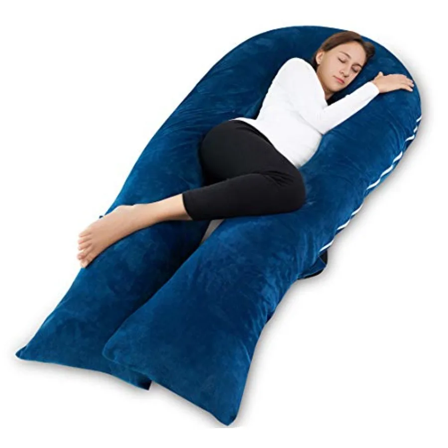 

Pregnancy Pillow for Sleeping 65 Maternity Body Pillow with Velvet Cover Blue Designed for Comfort During Pregnancy