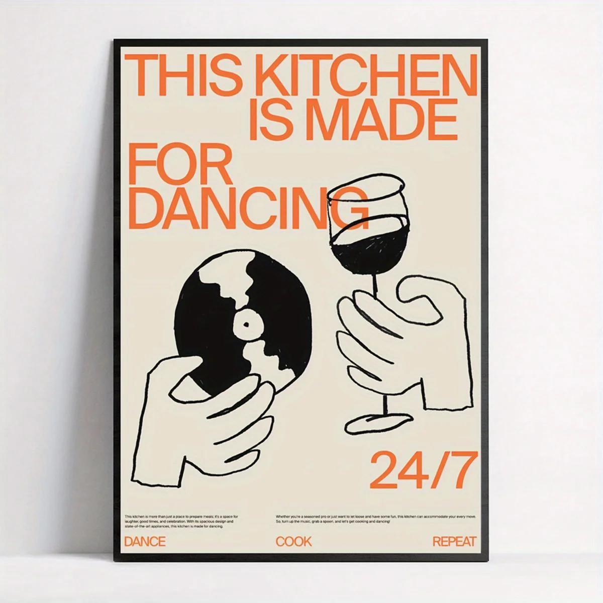 Canvas Poster This Kitchen for Dancing Wall Art Wall Painting Bedroom Office Living Room Cafe Bar Wall Home and Dorm Decoration