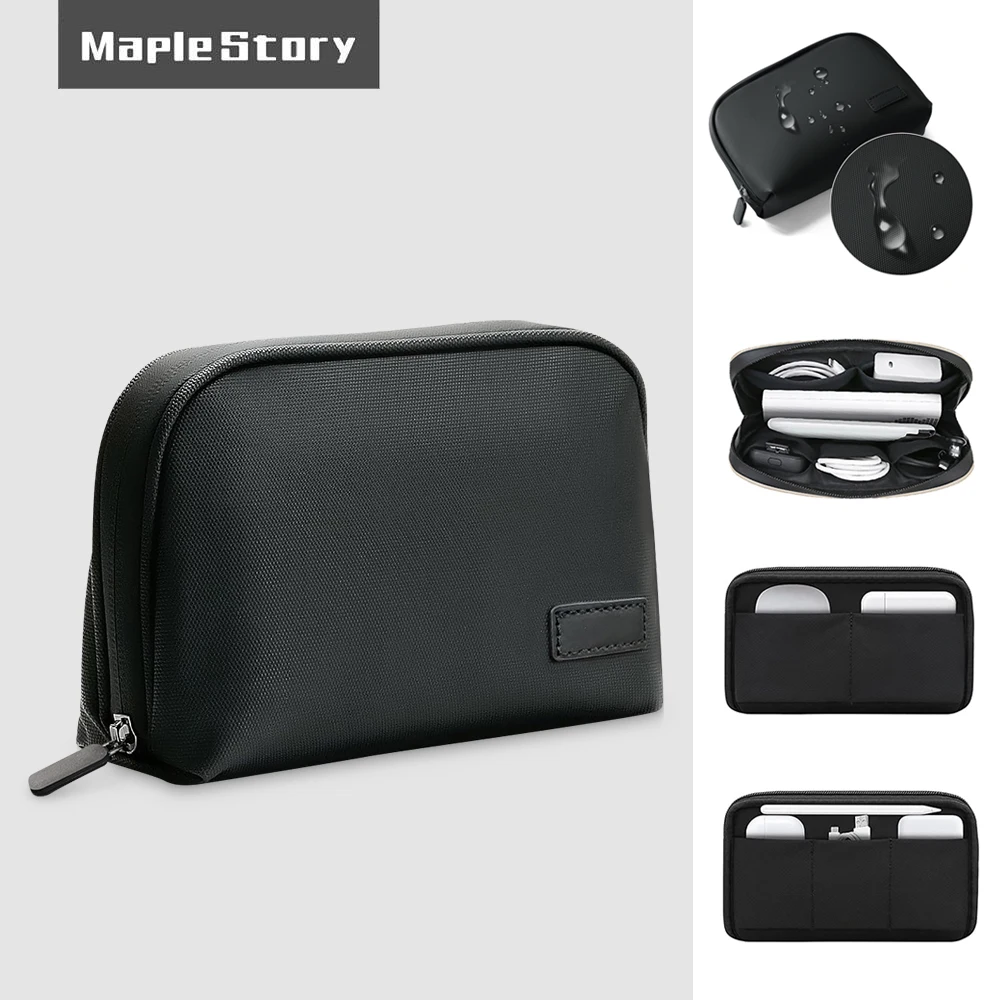 

Cable Storage Bag Waterproof Digital Electronic Organizer Portable USB Data Line Charger Plug Storage Bag Travel Makeup Bag