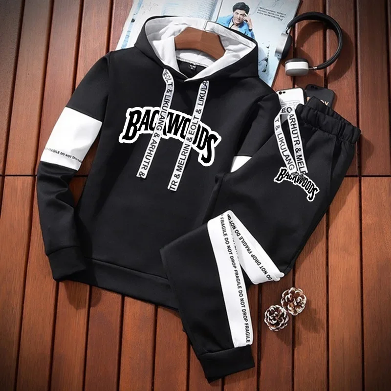 

Quality Autumn Winter Simple Daily Men's Tracksuit Casual Sports Hooded Single Sweatshirts And Sweatpant Comfort Outdoor Jogging