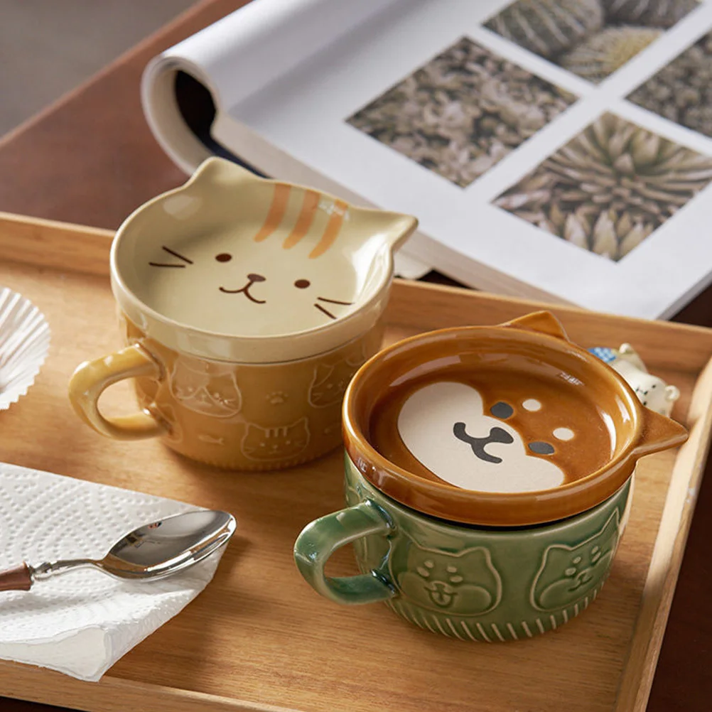 

Cute Mug Cartoon Coffee Mug Ceramic Tea Cups Ergonomic Handle Comfortable Hold Safe Easy Clean Great Gift Choice