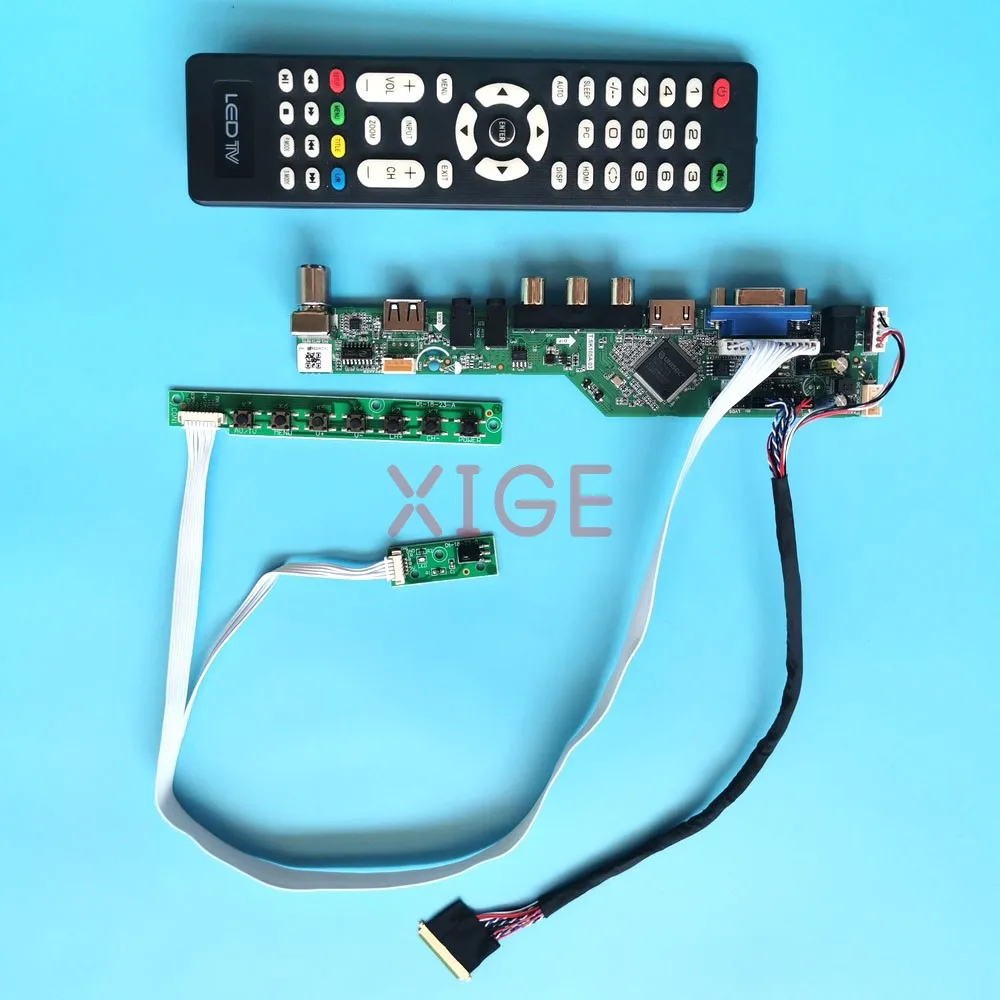 

Kit DIY For CLAA133WA01A CLAA133WB01A HDMI+VGA+AV+USB 1366x768 13.3" Analog TV 40-Pin LVDS Laptop Screen Driver Controller Board