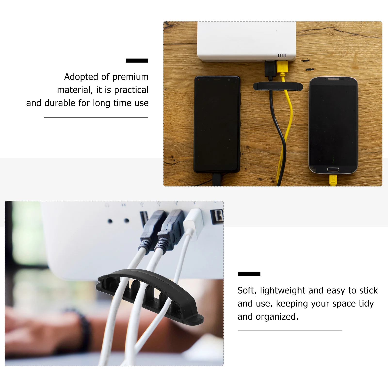 12 stücke Multifunktionale Kabel Organizer 5-Slot Desktop Kabel Clips Für Draht Management Halter Krawatte Silikon Montage