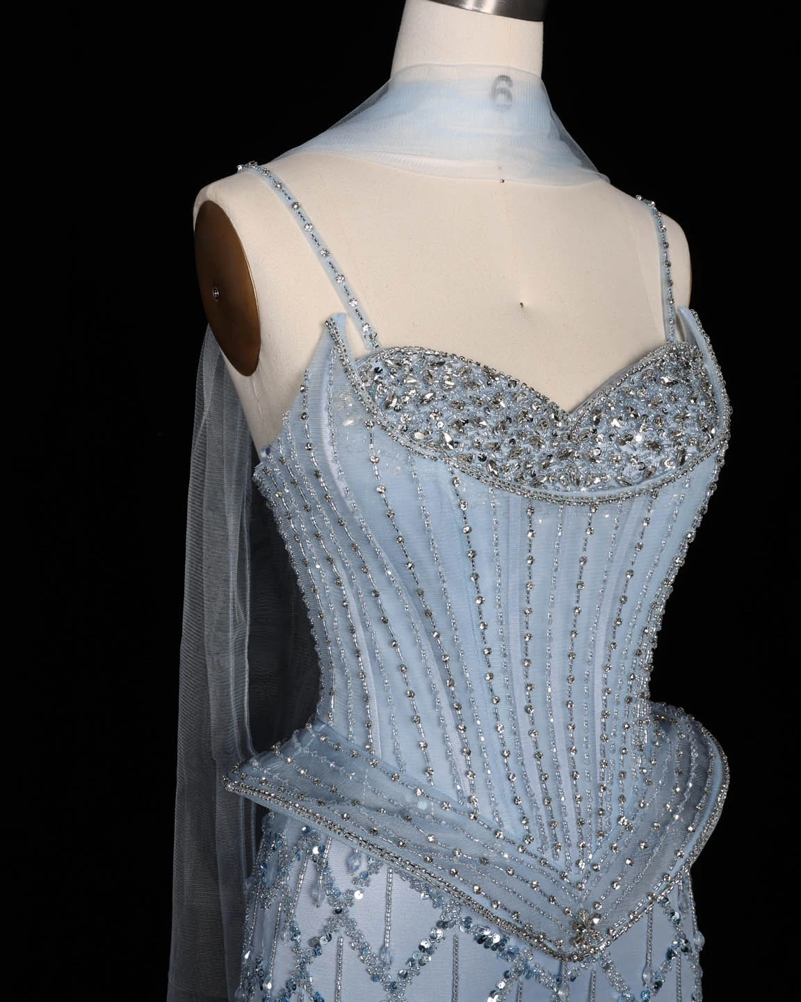 Sharon Said Abendkleid Luxuriöses Meerjungfrauenkleid mit Herzausschnitt, Tüll, Kristallkorsett, Dubai, formelle Party, Hochzeitsgast, Kleider SS118, Maßanfertigung – Detail 12