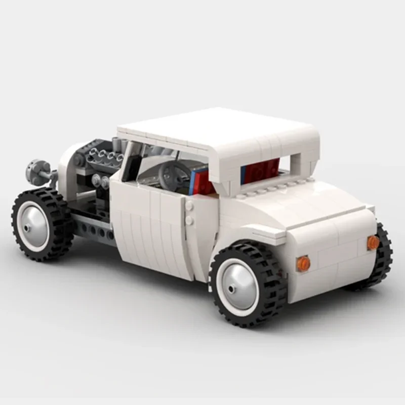 MOC-MOC Blocos de Construção para Crianças, Modelo de Carro Clássico, Supercarro Vintage, Tijolos Modulares, Conjuntos de Brinquedos DIY, Presentes Técnicos