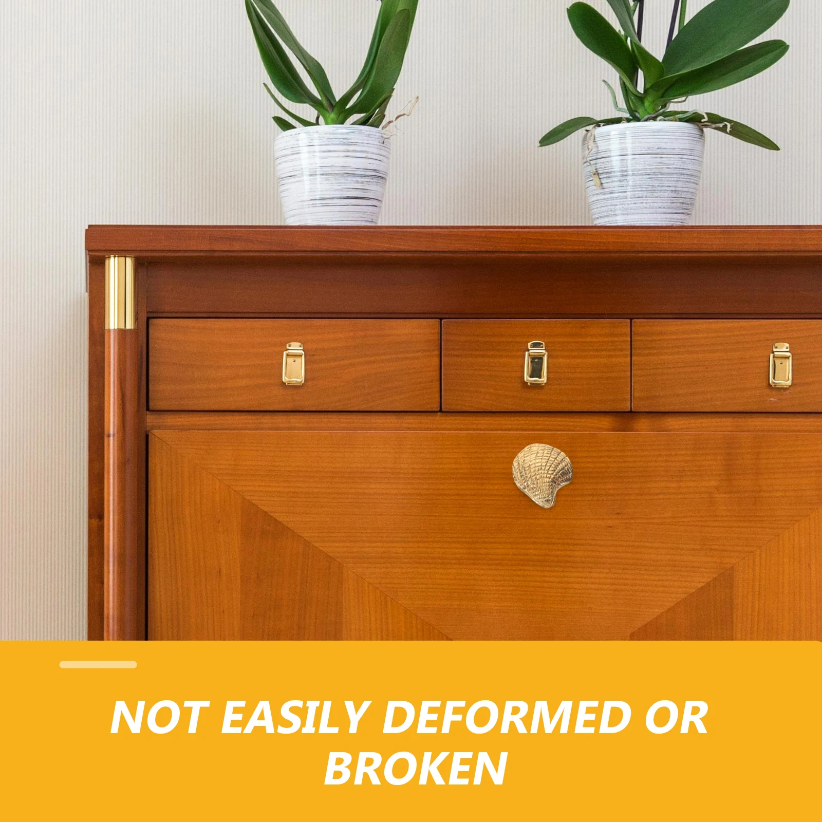 

Shell Handle Cabinet Door Dresser Drawer Knob Decorate Knobs Decorative Brass for