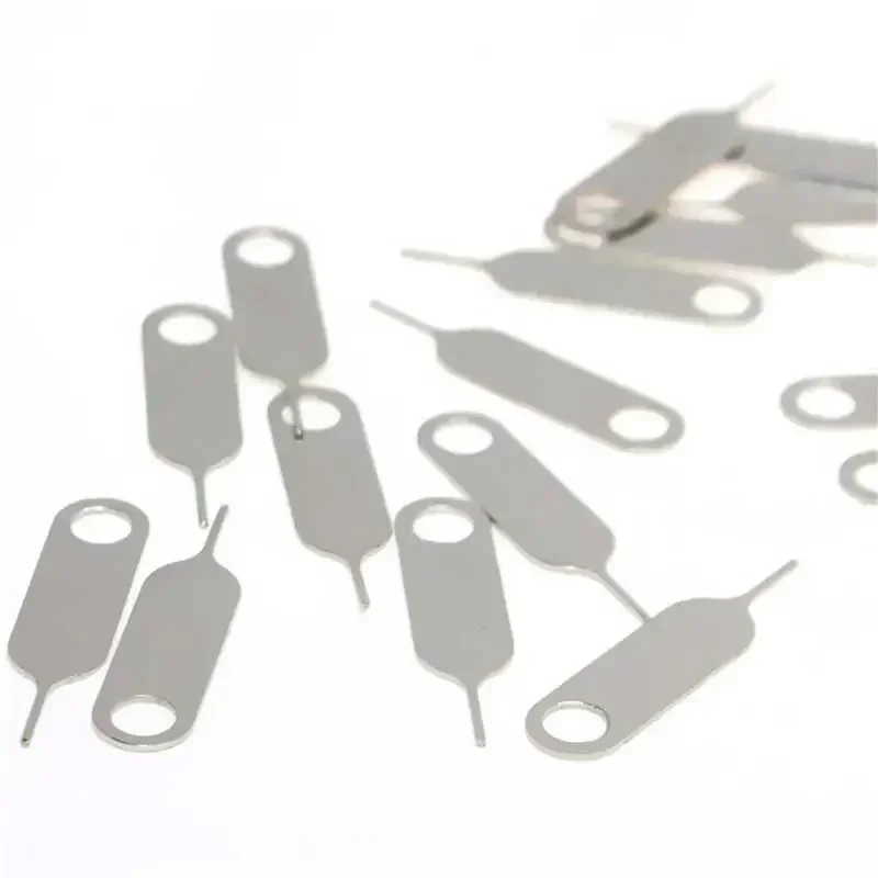 100-1PCS Metal Eject Sim Card Tray Open Pin Key Tool for IPhone 15 SamSung Xiaomi Apple IPad Tablet Universal Removal Needle