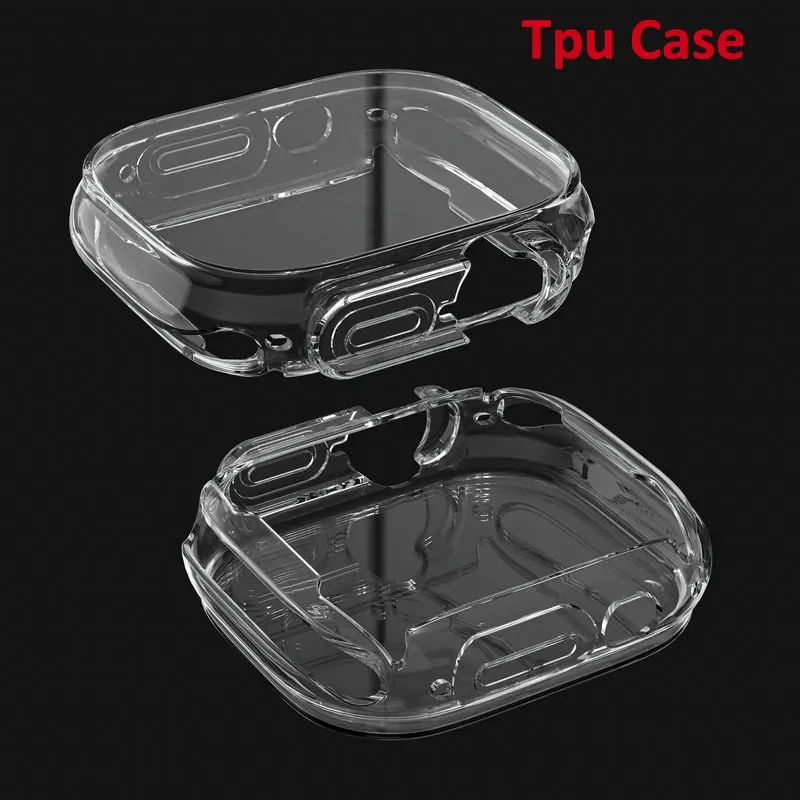 Watch Case for Apple Watch Ultra 2 49MM Series 8 7 SE 6 5 4 3 45MM 41MM 44MM 40MM Transparent Cover Apple Watch Screen Protector