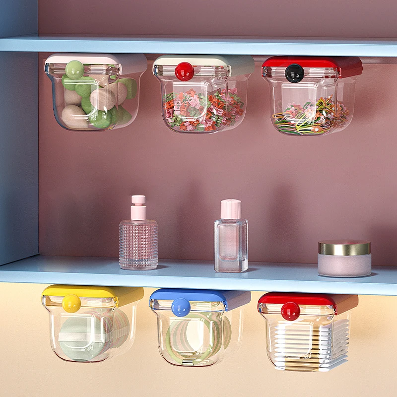 الحمام الشفاف القطن عصا ماكياج القطن غرفة نوم سحب التدريجي درج تخزين نمط صندوق تخزين تحت خزانة المرآة