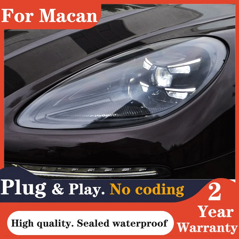 Car Styling Head Lamp for Porsche Macan Headlights 2014-2019 Macan LED Headlight Projector Lens Drl Automotive Accessories