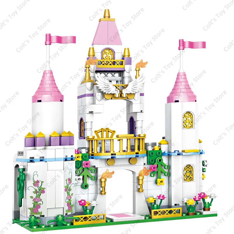 2024 Princess Building Blocks Girl\'s Fairy Castle House Blocks Classic Dream Carriage House Model Figures Kid Toy Birthday Gifts