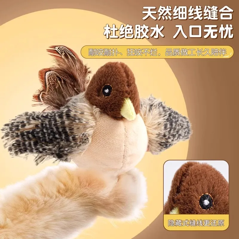 Simulated Sound Birds Cat Toys Cat And Mouse Play Toys Bite Resistant Cat Toys Children'S Toys Desktop Decorations Holiday Gifts