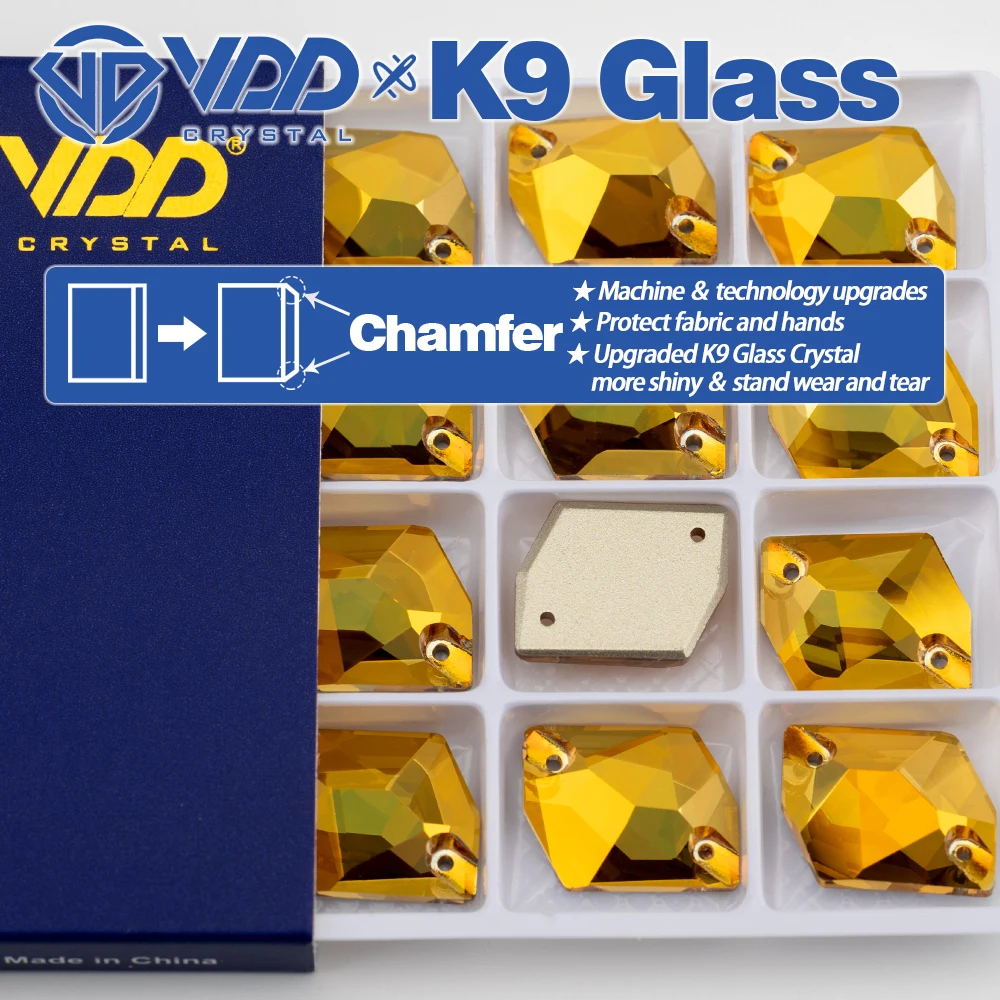 VDD S258 Sunshine Cosmic AAAAA Top-Qualität K9 Glas Aufnähbare Strasssteine Kristall Flache Steine zum Aufnähen für Kleidungsdekorationen – Detail 2