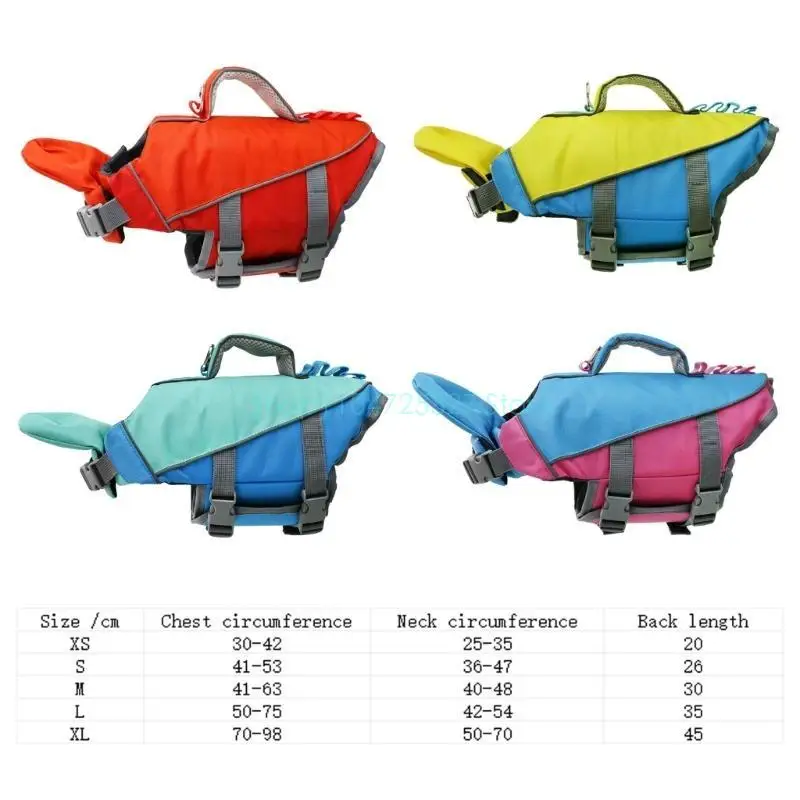 Reflective Dog Swim Vest Adjustable Floatations Swimsuit for Small to Large Dog