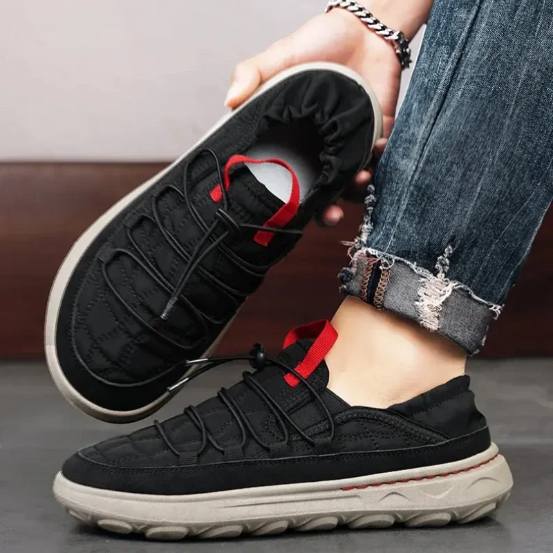 Vulcanised Shoes Casual Non-slip Flats Spring Autumn Soft Sole Comfortable Trainers Thick Sole Sneakers Men's Solid Colour