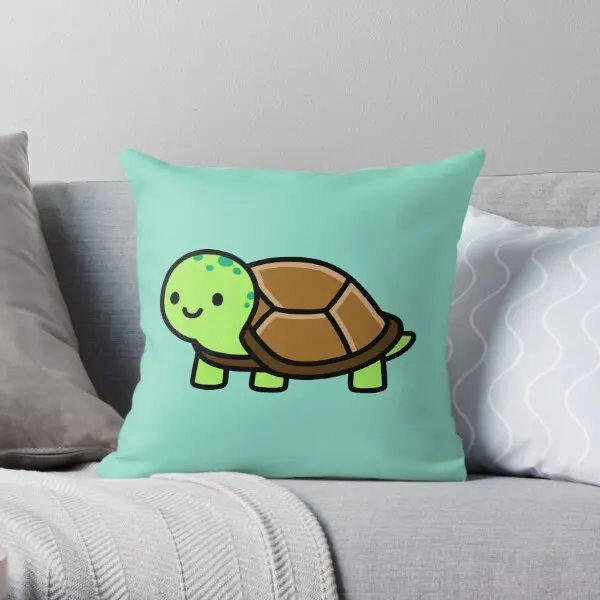 

Turtle Printing Throw Pillow Cover Throw Home Soft Decor Decorative Bedroom Sofa Comfort Fashion Pillows not include One Side