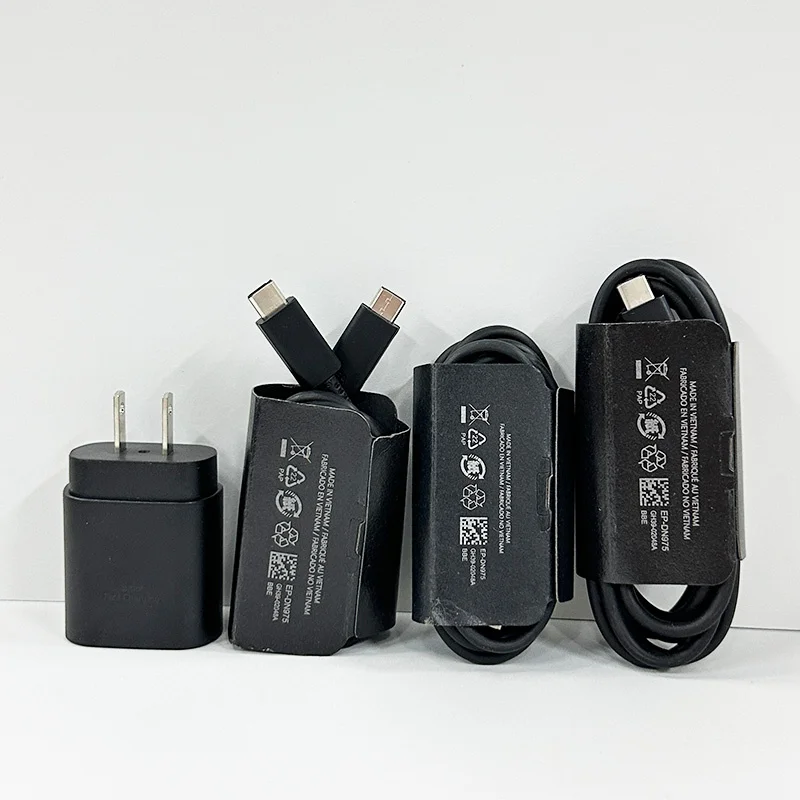 For Samsung Charger 25W Type C Fast Charge Charger 1M 1.5M 2M Cable for Galaxy S26 S25 S24 S23 S22 S21 Z Flip 8 A56 A36 A17 A35