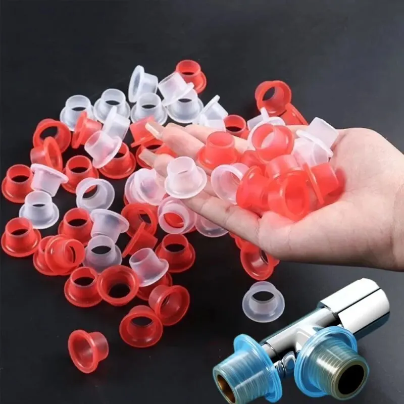 10/50Pcs Faucet Leak-Proof Sealing Gasket Rubber Pipe Sealing Washer Silicone Raw Tape Triangle Valve Hose Plumbing Fitting Plug