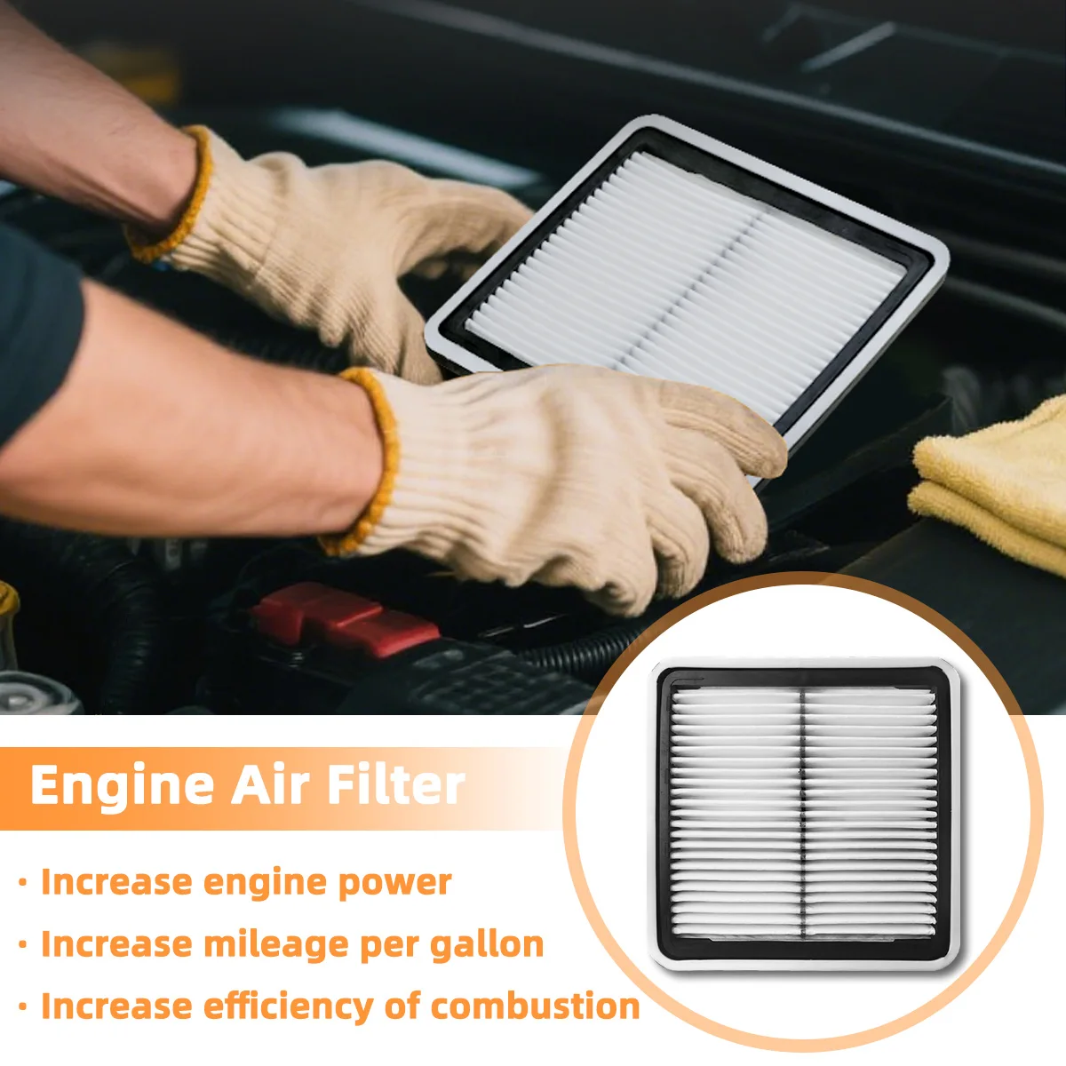 Auto-Motorluftfilter CA9997 3-Schicht-Filtration Passend für Subaru B9 WRX Legacy Tribeca Crosstrek Forester, 16546-AA120, 16546-AA12A – Detail 2