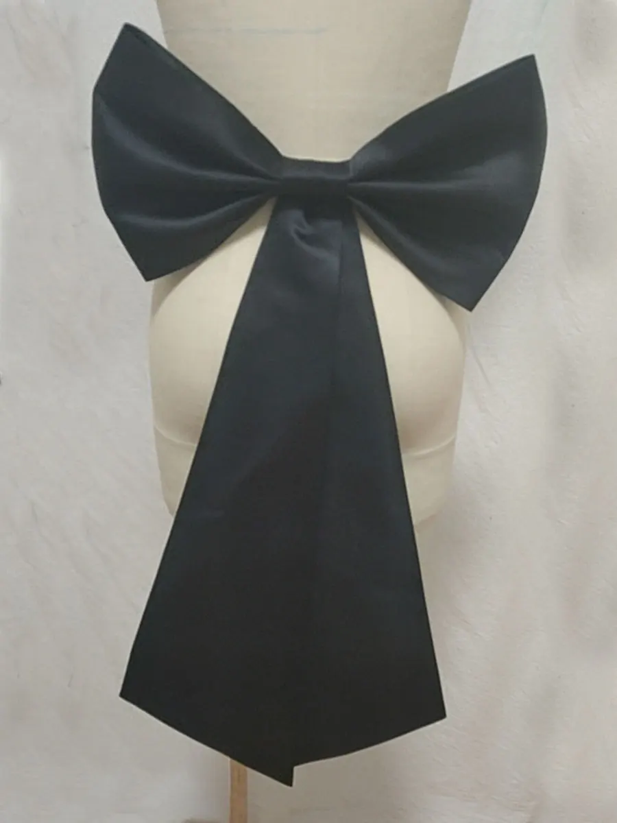 Mingli Tengda Stain Bow Wedding Accessories Black/White Back Cover Large Bow Separate Knot Detachable Decoration Custom Made