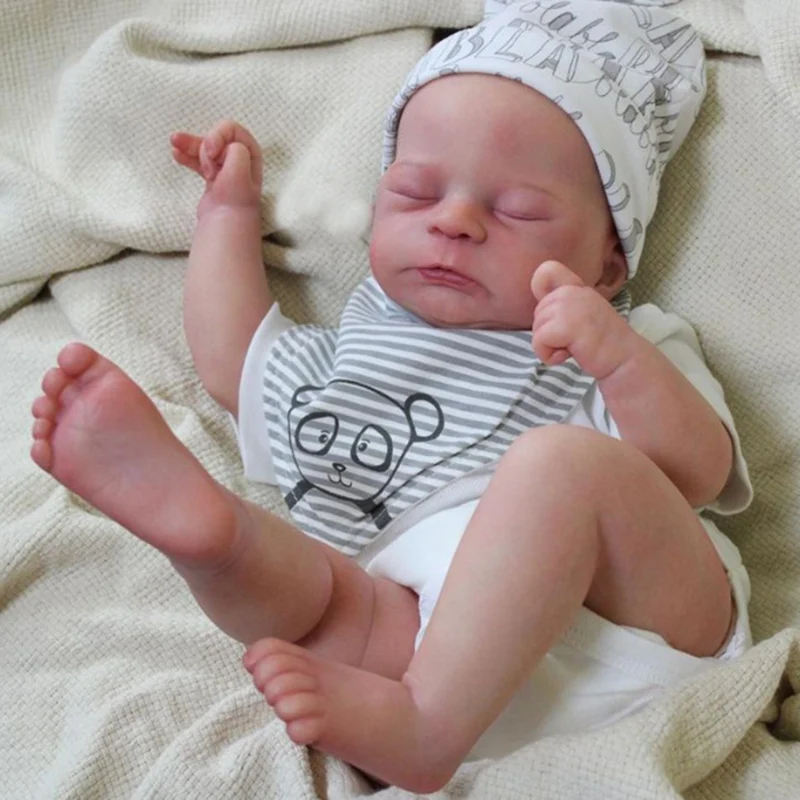 

50cm Reborn Doll Boy Timothy Sleeping Baby High Quality Genesis Hand Painted Doll with Visible Veins Collectible Art Doll