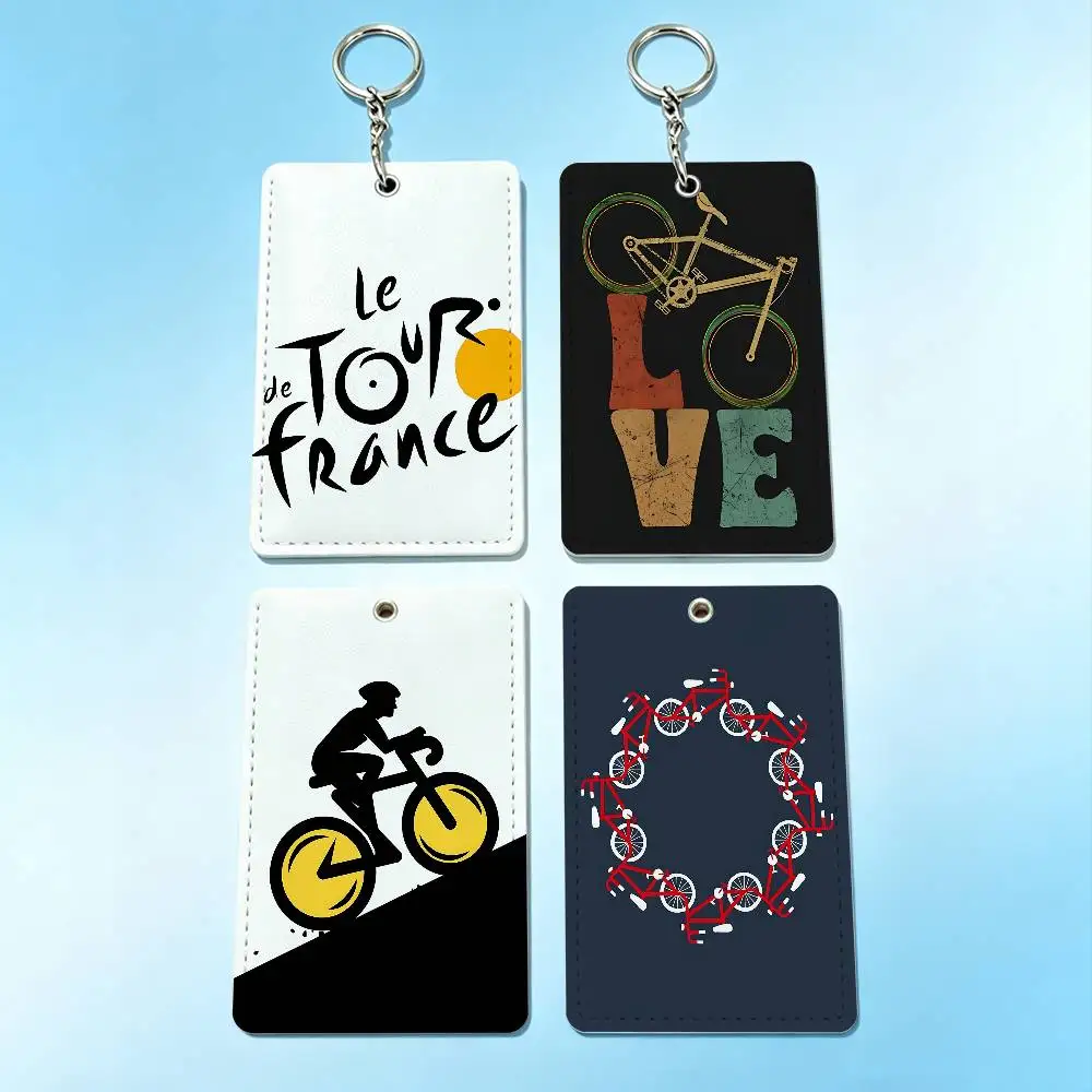

T-Tour de F-France Bike Card Holder Keychain Badge Holder Card Pass Hang Rope Lariat Lanyard for Key Rings Accessories Gift