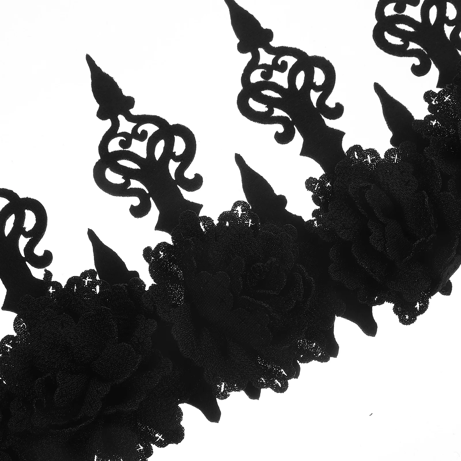 

Black Halloween Floral Crown Women Headdress Floral Crown for Halloween Party Supply Durable Party Supply Felt Material