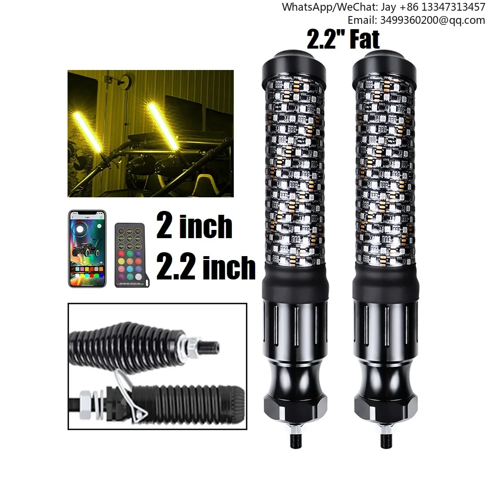

Music Remote APP Control ATV UTV 3ft Spiral Antennas Antena Led RGB Hyper Fat Led Whip Lights For Polaris RZR For Maverick X3