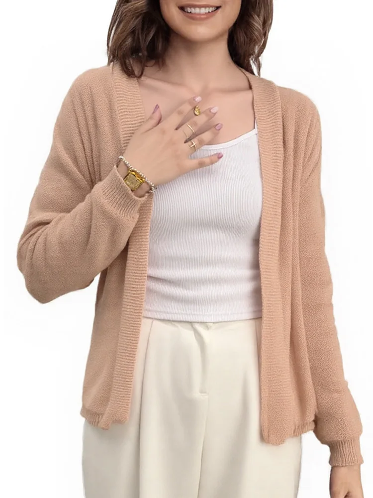 

Новая мода тонкий вязаный кардиган свитера женский повседневный свободный свитер с длинными рукавами пальто женская офисная женская вязаная верхняя одежда