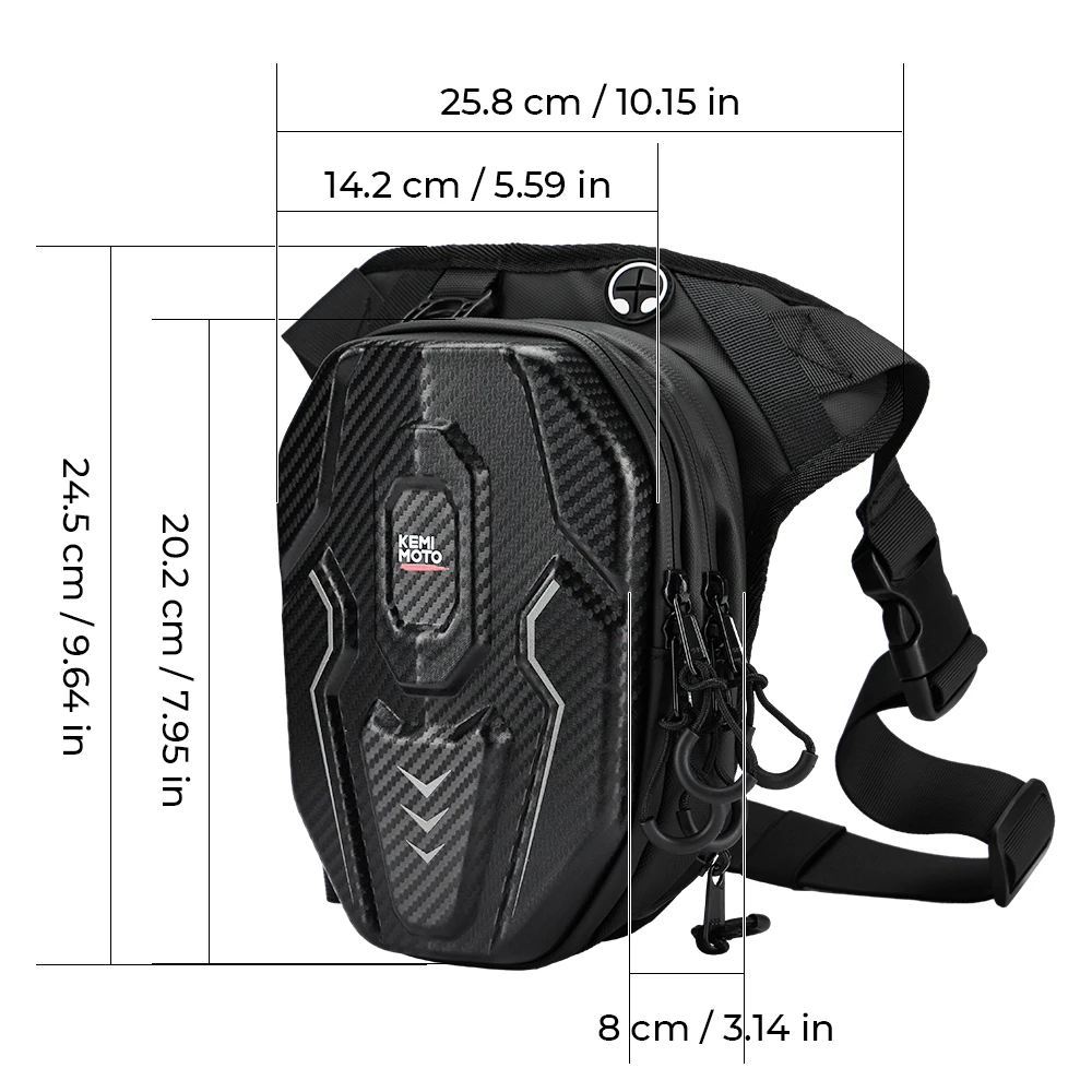 Motorcycle Thigh Bag EVA Hard Shell Leg  Bag for Outdoor Riding Cycling Camping Running Fishing Travel Crossbody Shoulder Bag