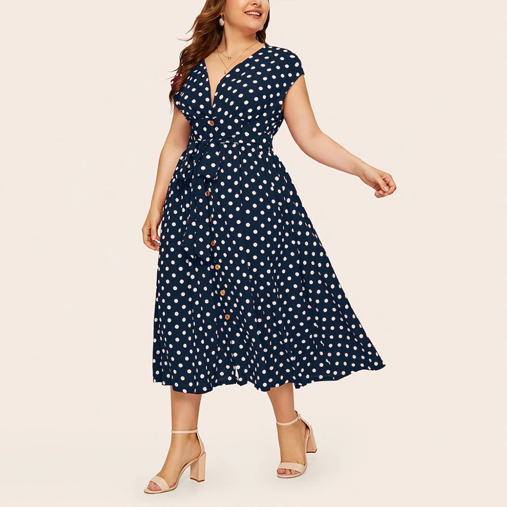 40 lat 50. Rockabilly Vintage Retro damska letnia sukienka na herbatę dla kobiet Plus Size Sundress modna odzież 2024