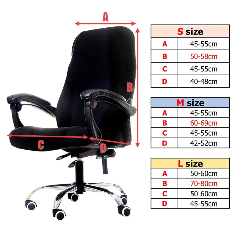 Office Chair Cover Elastic Printed Rotating Armrest Lifting Computer Chair Seat Covers Anti-dirty Removable Washable Slipcovers