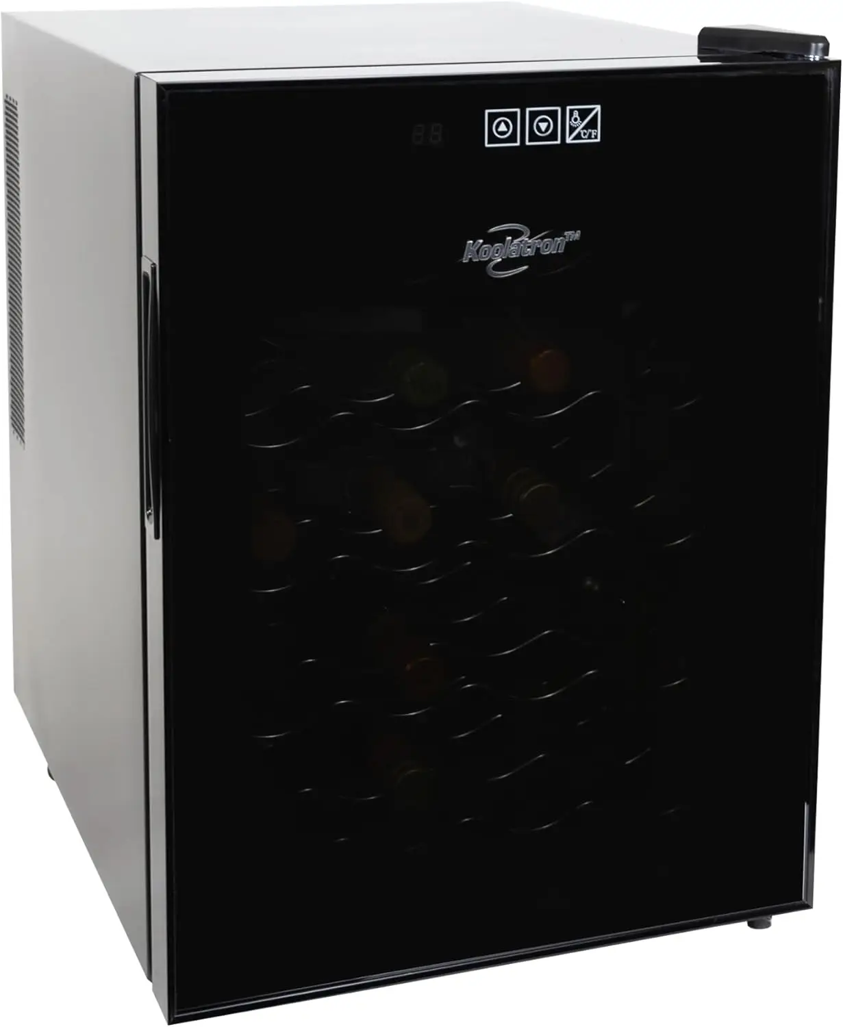 Refrigerador de vinho para 20 garrafas, refrigerador termoelétrico preto sob balcão, adega de vinho para armazenamento espumante vermelho e branco