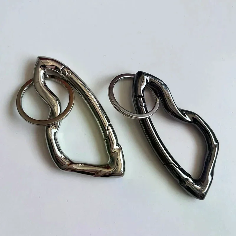 [YU]Men Alloy Carabiner Blackout Mountaineering Keychain Oval Multifunctional Belt Buckle Accessories Key Ring Unisex