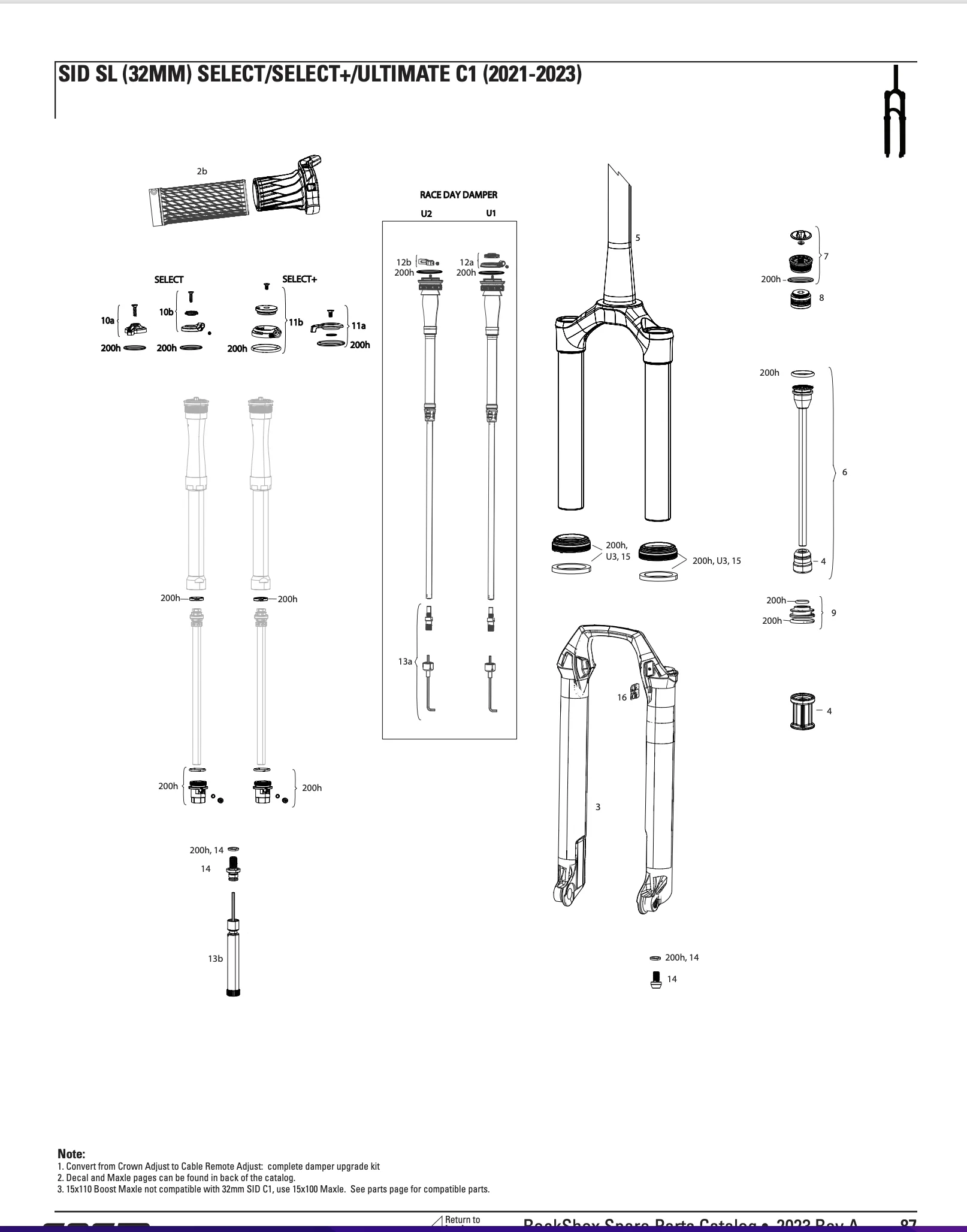 

SRAM ROCKSHOX 00.4318.025.060 AM SVC KIT 200H/1YR SID CHGR RL SID SELECT B4 (2020), SID SL SELECT C1 (2021)