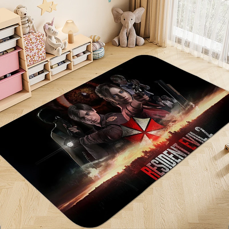 Custom Washable Non-slip Kitchen Rug A-Resident Evils Aesthetic Sleeping Room Rugs House Interior Entrance Mat Hallway Home Mat