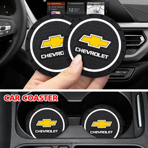 자동차 안티 슬립 코스터 소음 방지 워터 컵 패드 쿠션 Chevrolet Cruze Malibu Sail Spark Captiva Equinox 용 자동차 액세서리