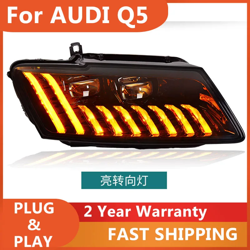 

Car Styling for Audi Q5 Q5L LED Headlight 2008-2018 Q5 Head Lamp running lamp dynamic turn signal car accessories