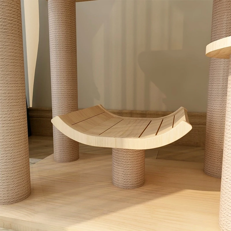 

modern wooden scratcher large cat tree tower durable climbing cat toys for indoor cats