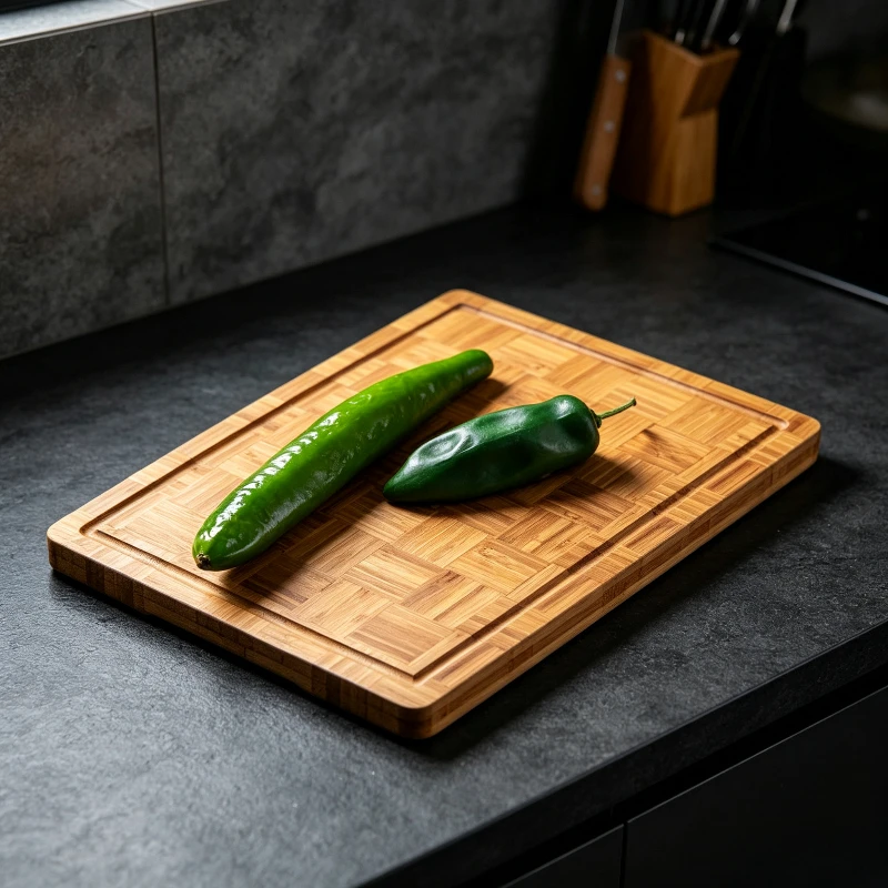 Chinese Style Bamboo Cutting Board with Handle Multi‑Size Kitchen Chopping Block Serving Tray for Home Hotel Steak Food Prep