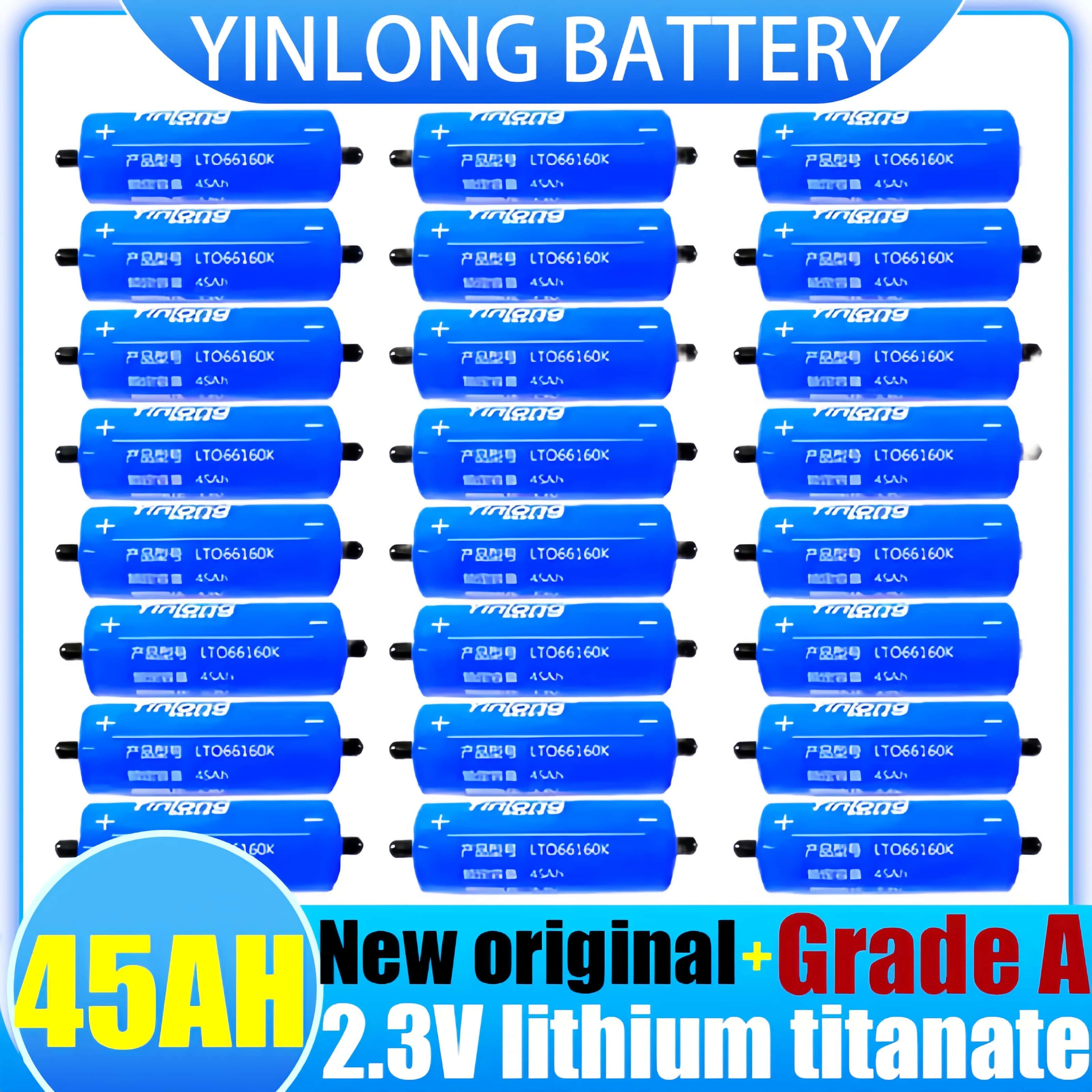 6-72 Uds original yinlong 2,3 v 45ah titanato de litio lto batería 10c DIY 12V 24V barco eléctrico altavoz Solar batería de alimentación de coche