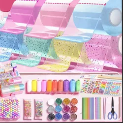 PET Nano Glue DIY Craft Toy Making Double Sided Tape Colorful Decompression Nano TapeAdhesive Sealant Hardware Home Decoration