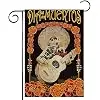 Dia De Los Muertos Garden Flag 12.5 x 18 Inch Halloween Day of The Dead Decorative House Yard Double Sided Flag for Holiday  jjp