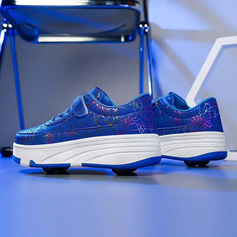 Trendy roller skates, wear-resistant wheels, stable support, smooth sliding, suitable for street sliding view 4