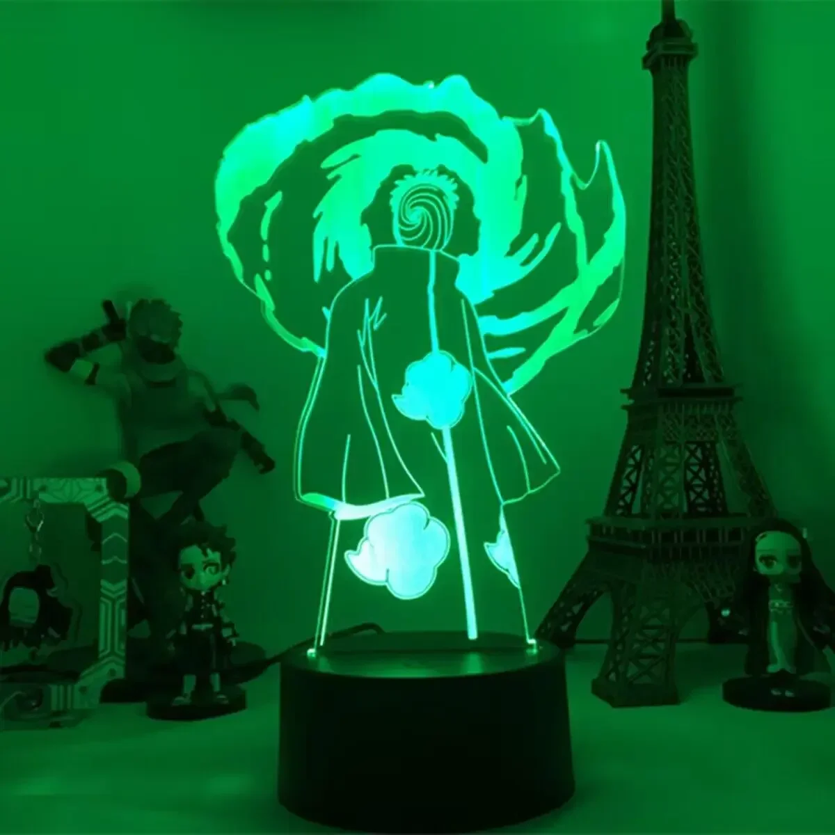 Naruto Uzumaki LED Night Light Toys para Crianças, Akatsuki, Kakashi, Quarto Hatake, Mesa, Itachi Uchiha, Lâmpada 3D, Presentes, 16 Cores, 7 Cores