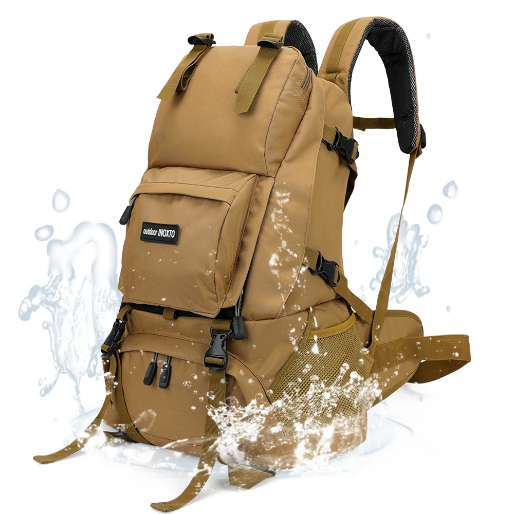 50 Litres Mountaineering Camping Backpack Male Waterproof Travel Rucksack Trekking Bag Men Climbing Hiking Backpack