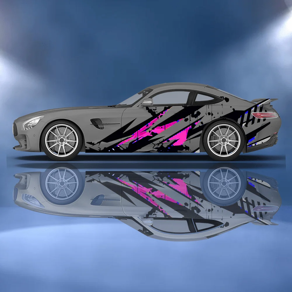 

Красочная линия молнии, автомобильные виниловые наклейки, самоклеящаяся наклейка из ПВХ, подходит для грузовиков, внедорожников, украшения, автоаксессуары, подарок